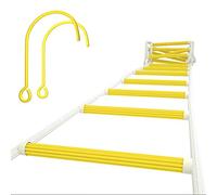 ISOP Scala antincendio 8m (25ft) per finestre di terzo piano - Scala in corda di sicurezza ignifuga con ganci - Capacità di peso fino a 900 kg