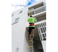 ISOP Scala di Salvataggio Ignifuga per Case a 4 piani 10m | Scala Antincendio con Gancio e Cintura di Sicurezza | Scala Portatile per Vigili del Fuoco | Scala di Evacuazione