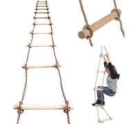 ISOP Scaletta per corda da parete svedese da 2 m - Scala per corda da arrampicata per bambini | Attrezzature da gioco a scala albero | Giocattoli da arrampicata per bambini per la cortile