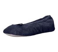 isotoner Ballerine da donna Chevron Microterry Ballerina, Blu mare, 39/40.5 EU