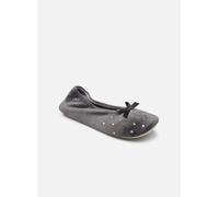 Isotoner - Ballerine microvelours - brodée pois Grigio - Pantofole 35 - 36 Grigio