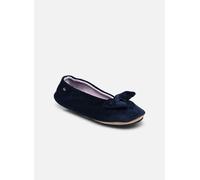 Isotoner - Ballerine microvelours - grand nœud Blu - Pantofole 37 Blu