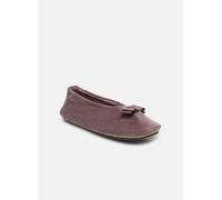 Isotoner - Ballerine microvelours - noeud grosgrain Marrone - Pantofole 41 Marrone