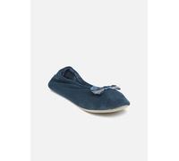 Isotoner - Ballerine - Microvelours - Noeud Précieux Blu - Pantofole 35 - 36 Blu