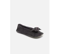 Isotoner - Ballerine Microvelours - Nœud Grosgrain W Grigio - Pantofole 37 - 38 Grigio