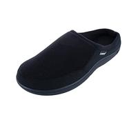 isotoner Hoodback da uomo in microfibra e cialde Travis con pantofola in memory foam, nero, 39/40, Nero, 39/40 EU