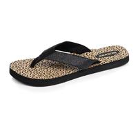 Isotoner Infradito da donna molto confortevole, steli larghi, EU, Leopardo Nero, 41 EU