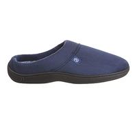isotoner Men's Classic Microterry Slippers, Fuax Microsuede Navy Blue, 8-9