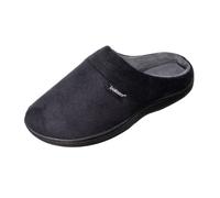 isotoner Men's Indoor/Outdoor Slip-on Microsuede Devin Clog Slippers with Memory Foam Comfort, Pantofole da infilare. Uomo, Microvelluto Nero, XX-Large