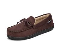 Isotoner Microsuede Moccasin Slipper with Cooling Memory Foam for Indoor/Outdoor Comfort, Mocassino Uomo, US /