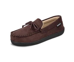 Isotoner Microsuede Moccasin Slipper with Cooling Memory Foam for Indoor/Outdoor Comfort, Mocassino Uomo, US /