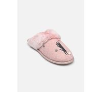 Isotoner - Mule plate - Feutrine - Chat Fantasie Rosa - Pantofole 40 Rosa