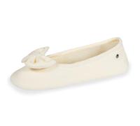 Isotoner - Ballerine Velours - Grand Nœud W Beige - Pantofole 39 - 40 Beige