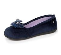 Isotoner Pantofole Ballerine donna suola morbida memory, Blu marino, 36 EU