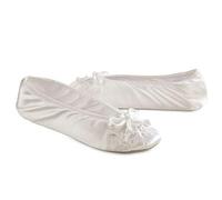 isotoner Pantofole da donna in raso con perle ricamate