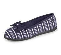 Isotoner Pantofole da donna ultra comode, Strisce marine, 40 EU