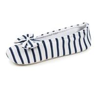 Isotoner - Pantofole donna, in velluto, con fiocco grande | Pantofola in muschio complementari per un comfort duraturo e una tenuta ottimale nella vita quotidiana.