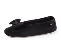 Isotoner - Pantofole donna, in velluto, con fiocco grande | Pantofola in muschio complementari per un comfort duraturo e una tenuta ottimale nella vita quotidiana.