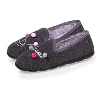 Isotoner Pantofole morbide Mocassini da donna, ultra comode e leggere, comfort tecnologia everywear, grigio, 36 EU
