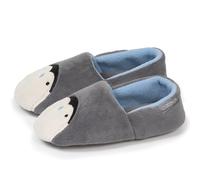 Isotoner Pantofole Pantofole Mocassini unisex bambino in microfibra, suola in gomma ultra morbida, grigio, 33/34 EU
