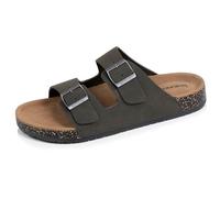 Isotoner Sandali da uomo soletta interna in pelle, patch tacco comfort everywear e supporto per la testa plantare, sandali da passeggio, EU, cachi., 41 EU
