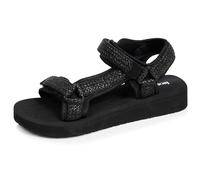 Isotoner Sandali donna suola comoda e leggera 3,5 cm, sandalo da spiaggia, piscina, escursionismo, Nero , 41 EU