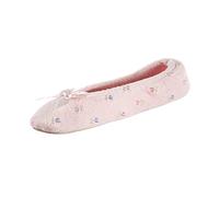 isotoner Women's Terry Embroidered Ballerina Slipper