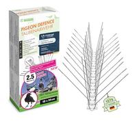 ISOTRONIC - Deterrente efficace contro piccioni, altri uccelli, martore, procioni e gatti - dissuasore da 250 cm con spuntoni in acciaio inossidabile - montaggio su tetti, finestre, davanzali etc