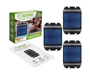 ISOTRONIC Deterrente per cinghiale | Distributore con LED blu contro cinghiali, cervi, procioni e volpi | Set di 3 | Protezione contro animali selvatici