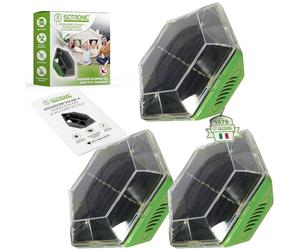 ISOTRONIC Deterrente per uccelli | Dissuasore a ultrasuoni per scacciare uccelli e piccioni | Repellente alimentato a energia solare | Protezione contro uccello | Confezione da 3