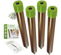 ISOTRONIC Repellente per talpe, arvicole e serpenti - Dispositivo a batteria con punta da giardino - Area di copertura effettiva 1.250 m² (4 unità)