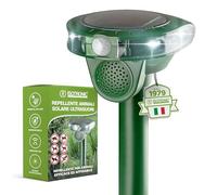 ISOTRONIC Repellente solare ad ultrasuoni, spaventatore per cani, animali selvatici, portata di 5 m per dispositivo, frequenza regolabile, 1 pezzo
