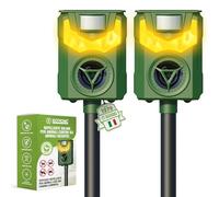 ISOTRONIC Repellente solare per animali domestici per respingere procioni, cervi, volpi e cinghiali - Distributore di animali selvatici con frequenza + luce di fiamma, efficace difesa degli animali (2