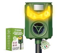 ISOTRONIC Repellente solare per animali selvatici, ideale per procioni, cervi, volpi e cinghiali - Repellente a frequenza + luce a fiamma - Efficace deterrente per animali (1 pezzo)
