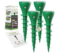 ISOTRONIC Repellente solare per talpe, arvicole e serpenti - Repellente per talpe con picchetto da giardino - Repellente per talpe con raggio d'azione effettivo di 700 m² (4 pezzi)