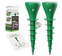 ISOTRONIC Repellente Solare per Talpe, Arvicole e Serpenti - Repellente per Talpe con picchetto da Giardino - Repellente per Talpe con Raggio d'azione effettivo di 700 m² (2 Pezzi)