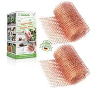 ISOTRONIC Rete in rame per protezione da lumache e topi - Griglia in rame da 12 m come protezione contro lumache e repellente per roditori - Tessuto in rame per aiuole & per sigillare fori - Nastro in