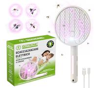 ISOTRONIC Scacciamosche elettrico extra forte 2 in 1 con trappola per luce UV | ricaricabile USB | pieghevole per montaggio a parete | orientabile ideale per viaggiare zanzara (1)