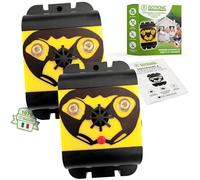 ISOTRONIC Set di 2 dispositivi per allontanare gli uccelli a batteria | contro piccioni, gabbiani, corvi e altri uccelli | Spaventa uccelli con ultrasuoni e segnali luminosi | per giardini