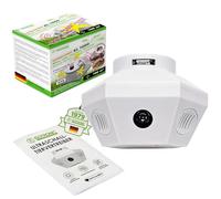 ISOTRONIC® Spaventa martore con spina - per 100 mq | tradizione dal 1979 | Repellente per topi per soffitta, casa, magazzino, garage, garage | Collegamento a una presa | con ultrasuoni e luce LED (1)
