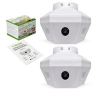 ISOTRONIC® Spaventa martore con spina - per 2 x 100 mq | tradizione dal 1979 | Repellente per topi per soffitta, casa, magazzino, garage, garage | Collegamento a una presa | con ultrasuoni e luce LED