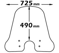 ISOTTA PARABREZZA CLASSICO FUME' CHIARO PER VESPA LX 50/125/150 2005-2014