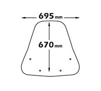 ISOTTA PARABREZZA CLASSICO TRASPARENTE PER PEUGEOT LXR 125/200 2009-2014