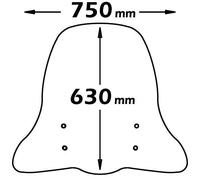 Parabrezza Isotta con Kit Attacchi CLS330-A/708 Piaggio Beverly 125 fino al 2004