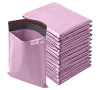 iSOUL Buste postali in polietilene, autosigillanti, resistenti, impermeabili, a prova di manomissione, per vestiti, biancheria da letto e pacchi, confezione da 50 pezzi, rosa