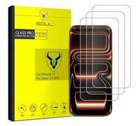 iSOUL Pellicola protettiva in vetro temperato per iPhone 17 Pro Max da 6,9 pollici, copertura completa, pellicola protettiva per iPhone 17 Pro Max / 16 Pro Max [compatibile con custodie] trasparente