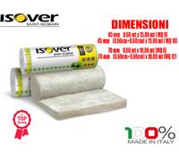 ISOVER PAR 4 LANA VETRO ISOLAMENTO TERMICO ACUSTICO PARETI SOFFITTO 45 70 mm