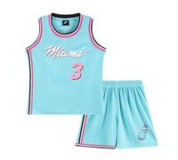 ISOVNUS Magliette Canotta e Pantaloncini da Basket Bambino 2 Pezzi - Completo Pallacanestro Ragazzo Senza Maniche per Bambini (3-4 Anni, Blu)