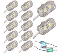 ISOYTERO 12pcs Stringa lampadine di Sostituzione della Luce per Esterno, Lampadina Gonfiabile Impermeabile, modulo a LED con Corda a LED in plastica Via Cavo per Ornamenti gonfiabili.