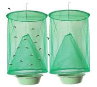 ISOYTERO 2 Pezzi Trappola per Mosche del Ranch, 9.1x15, 8 Pollici Appeso a Maglie a Maglie Mosca Outdoor, Trappola per Gabbia Riutilizzabile Pieghevole per la Fattoria Stabile Cavallo